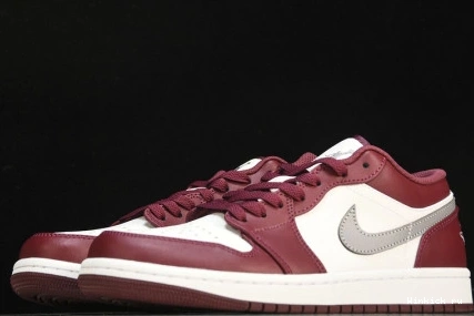 White 1 Jordan Bordeaux Low 1001